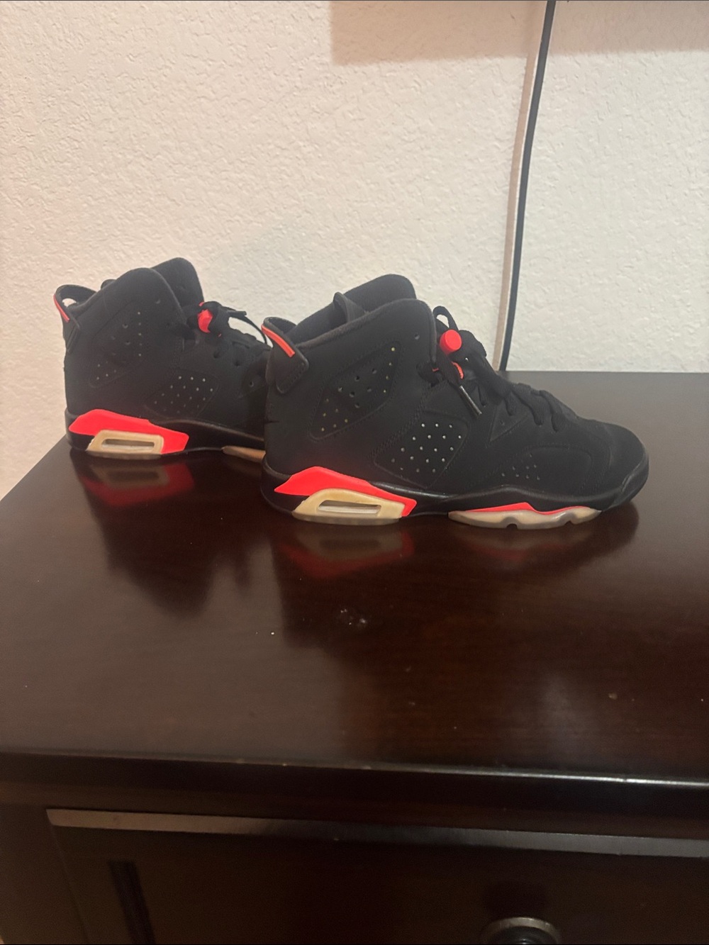 Jordan Kids Black and Red High-Top Sneakers